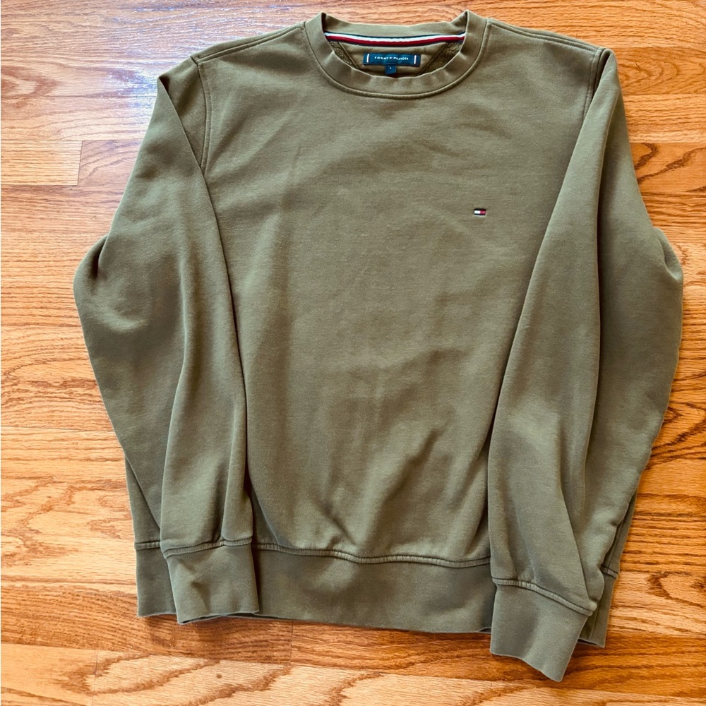 Tommy Hilfiger Olive Green Crewneck Sweater
